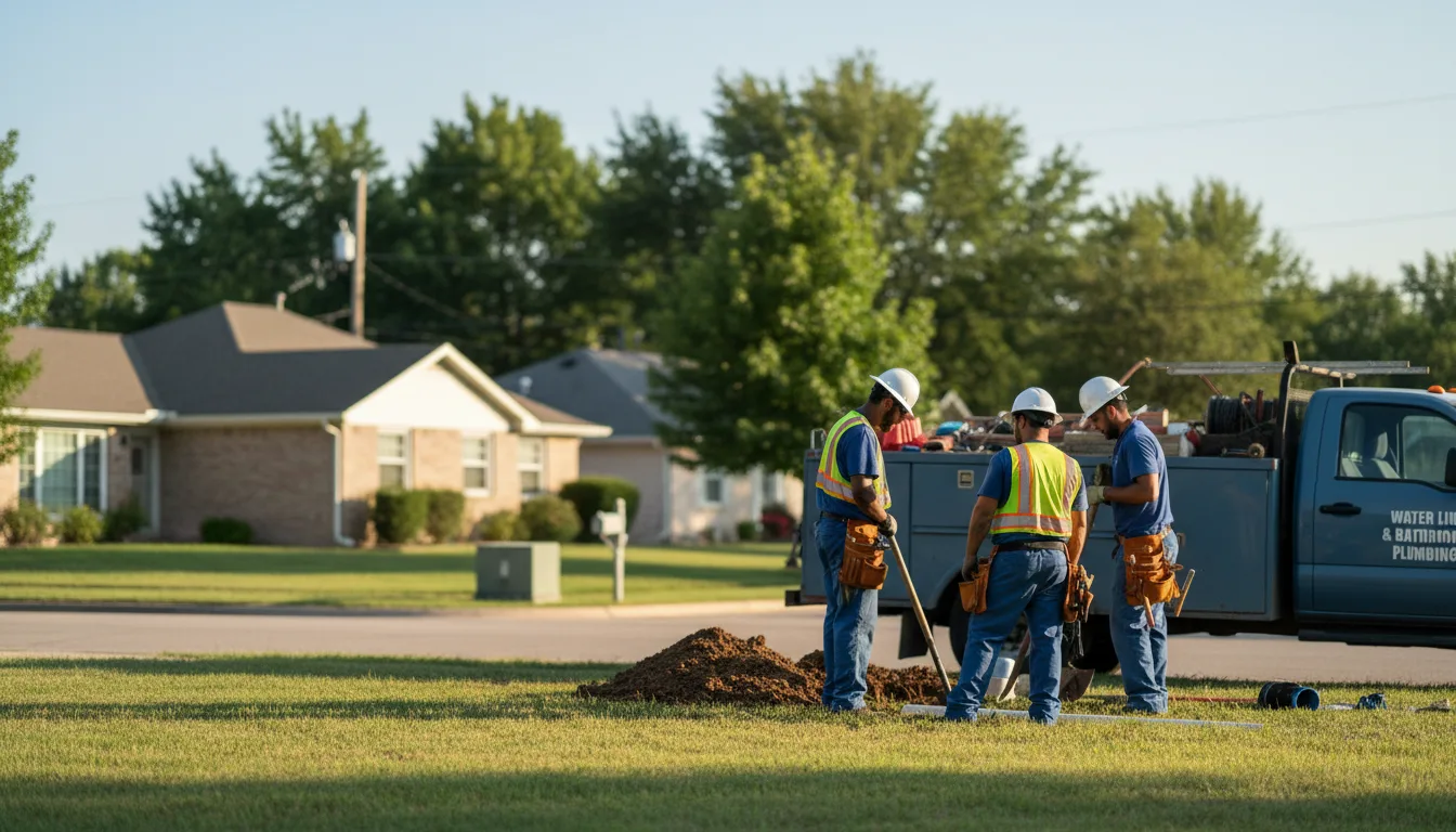 Residential water line and bathroom plumbing service in Walker, LA